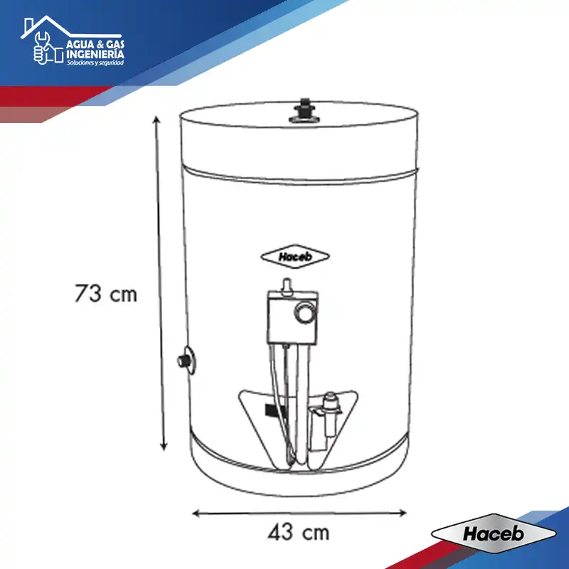 Calentador de Acumulación Haceb 10 Galones Gas Natural Blanco