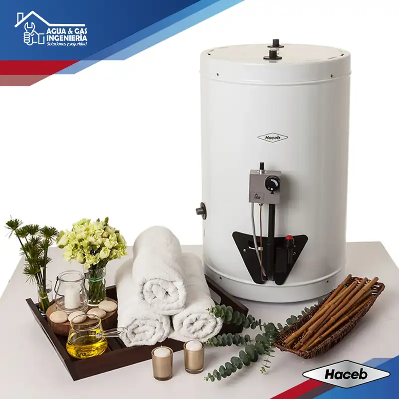 Calentador de Acumulación Haceb 10 Galones Gas Natural Blanco