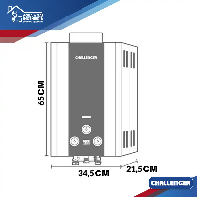 Calentador Challenger WHG 7102 TN 10 Litros (2)