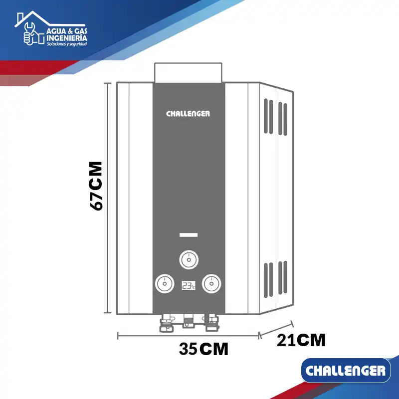 Calentador Challenger WHG 7112 Tiro Natural 12 Litros